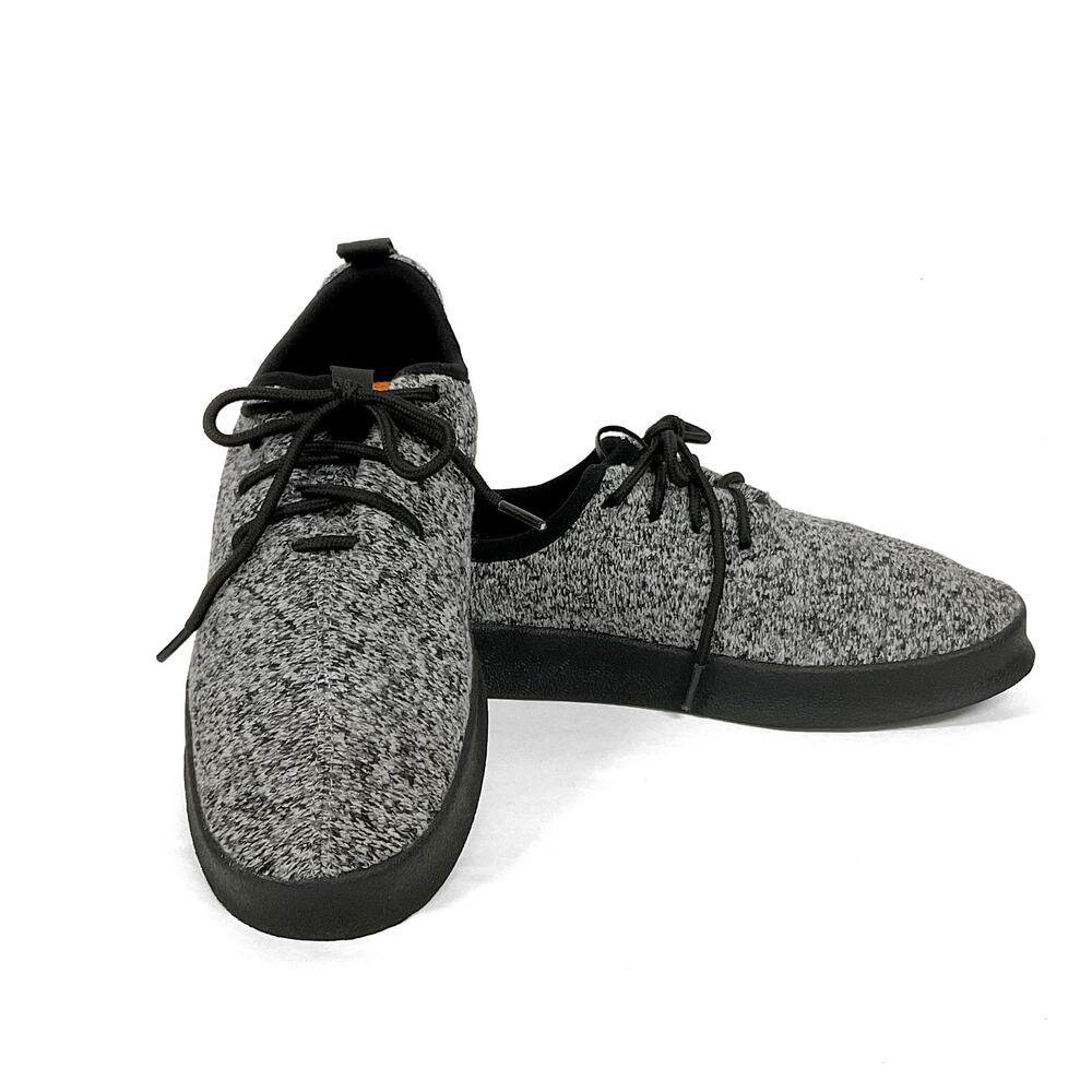 Rocket Dog Knit Sneakers Sz 8.5 Gray Marl Tongueless Lace Up Low Top Black White